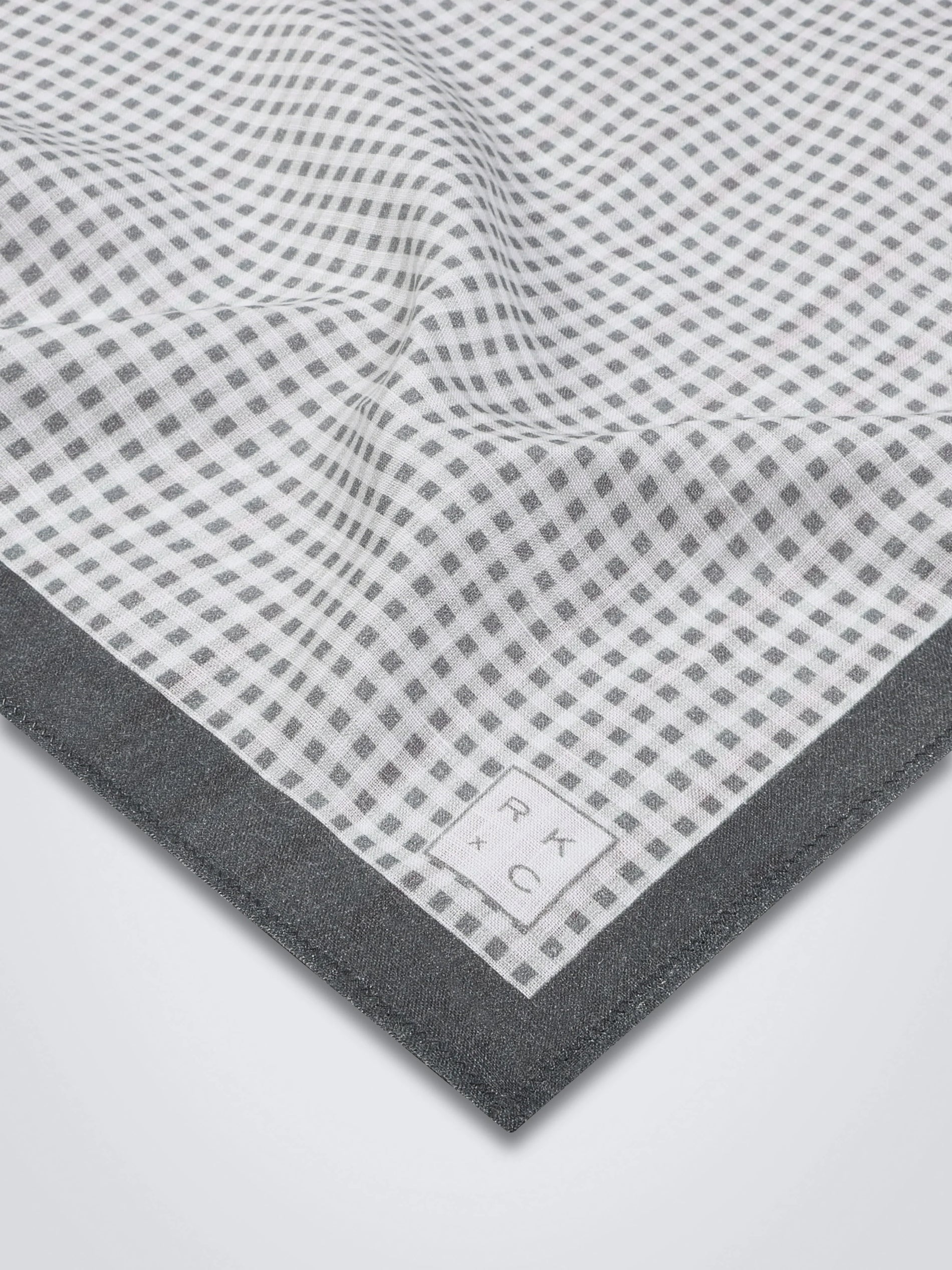 Chokore Checkered Past (Grey) - Pocket Square Checkered Past (Grey) - Pocket Square 