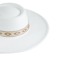 Chokore Chokore Retro Concave Fedora Hat (White)