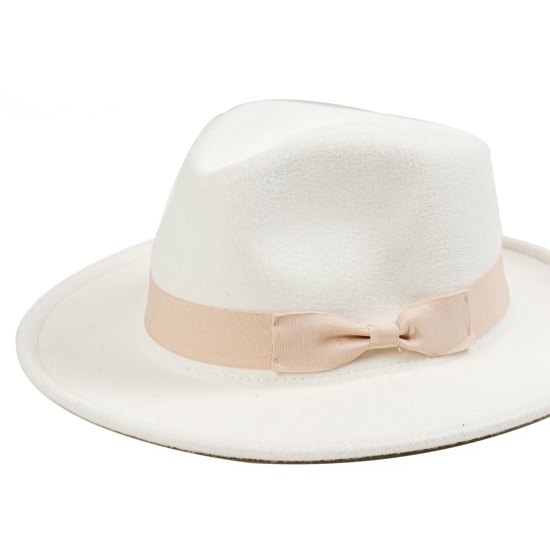 Chokore Chokore Fedora Hat with Bow Ribbon (White) Chokore Fedora Hat with Bow Ribbon (White) 