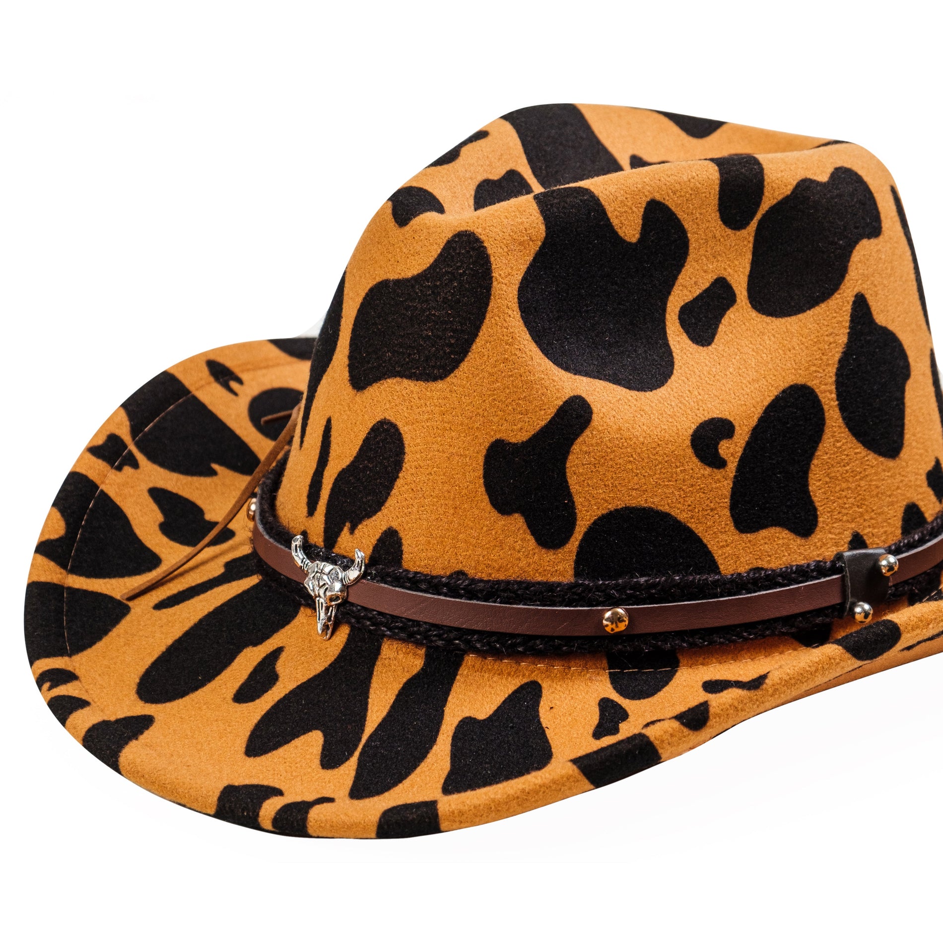 Chokore Chokore Cow Print Cowboy Hat (Yellow) Chokore Cow Print Cowboy Hat (Yellow) 