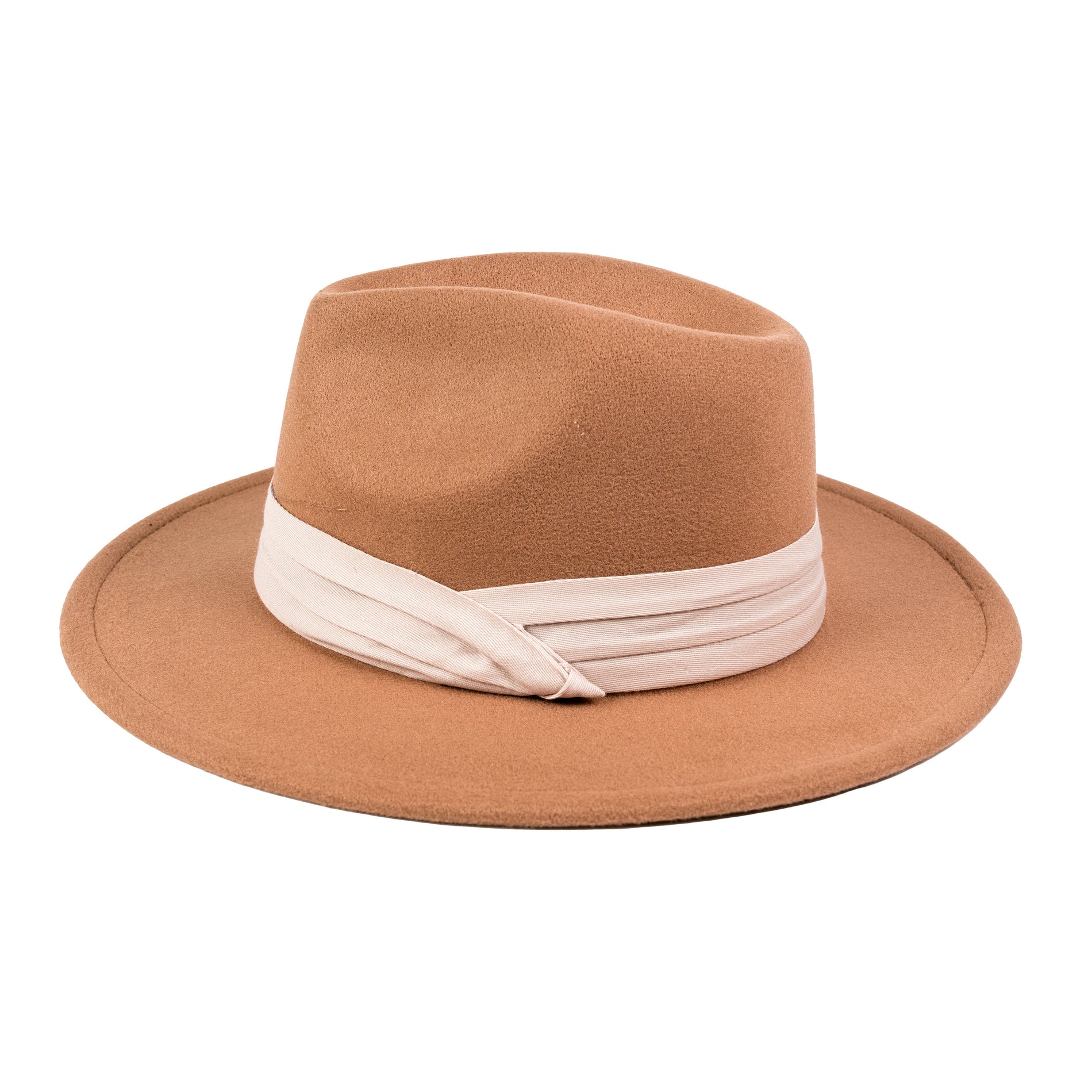 Chokore Chokore Fedora Hat with Ribbon (Camel) Chokore Fedora Hat with Ribbon (Camel) 