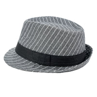 Chokore Chokore Classic Striped Fedora Hat (Dark Gray)