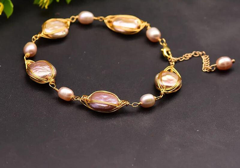 Chokore Chokore Purple Freshwater Pearl Bracelet Chokore Purple Freshwater Pearl Bracelet 