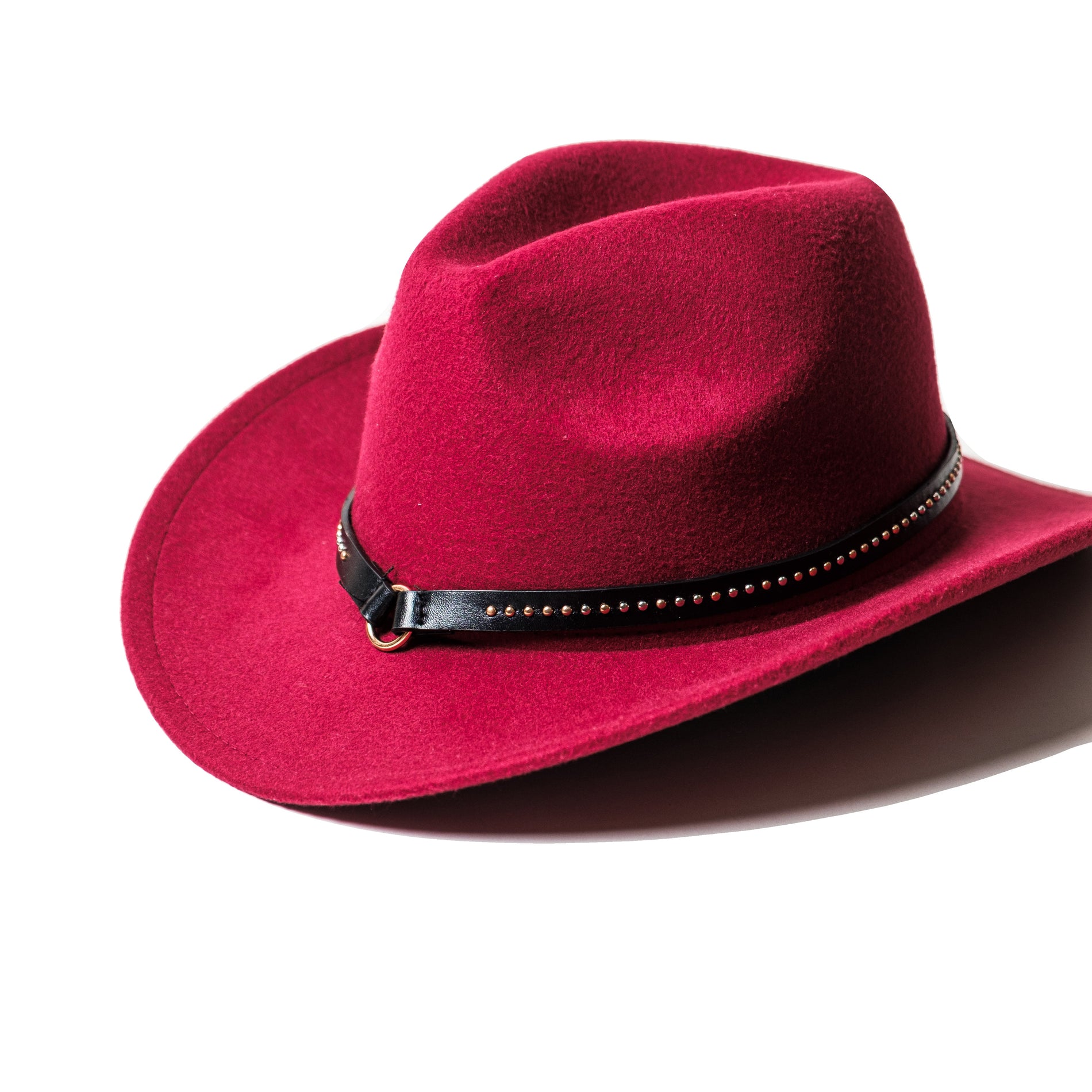 Chokore Chokore Cowboy Hat with Belt Band (Burgundy) Chokore Cowboy Hat with Belt Band (Burgundy) 