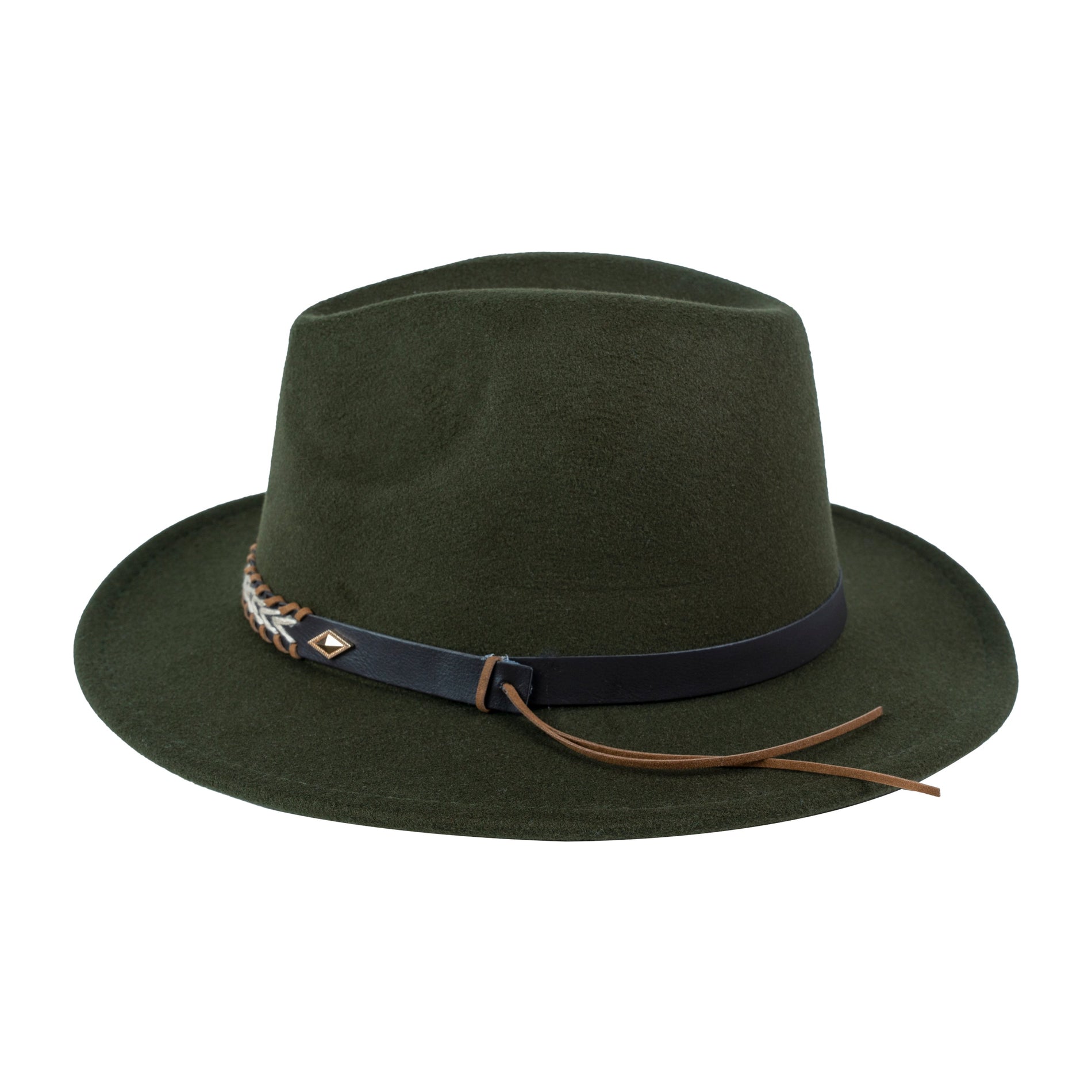 Chokore Chokore Fedora Hat with Braided PU Leather Belt (Forest Green) Chokore Fedora Hat with Braided PU Leather Belt (Forest Green) 