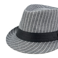 Chokore Chokore Classic Striped Fedora Hat (Dark Gray)