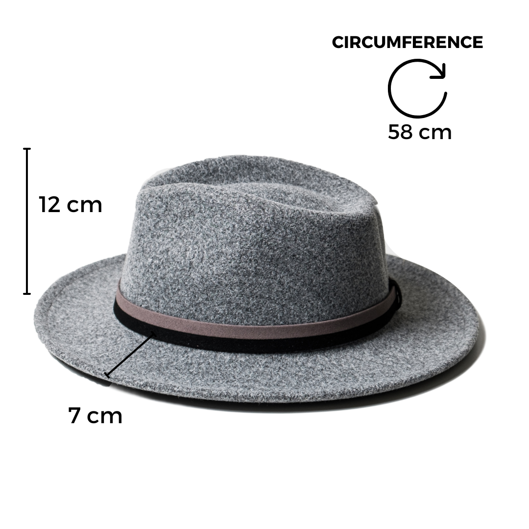 Chokore  Chokore Vintage Fedora Hat (Light Gray) 