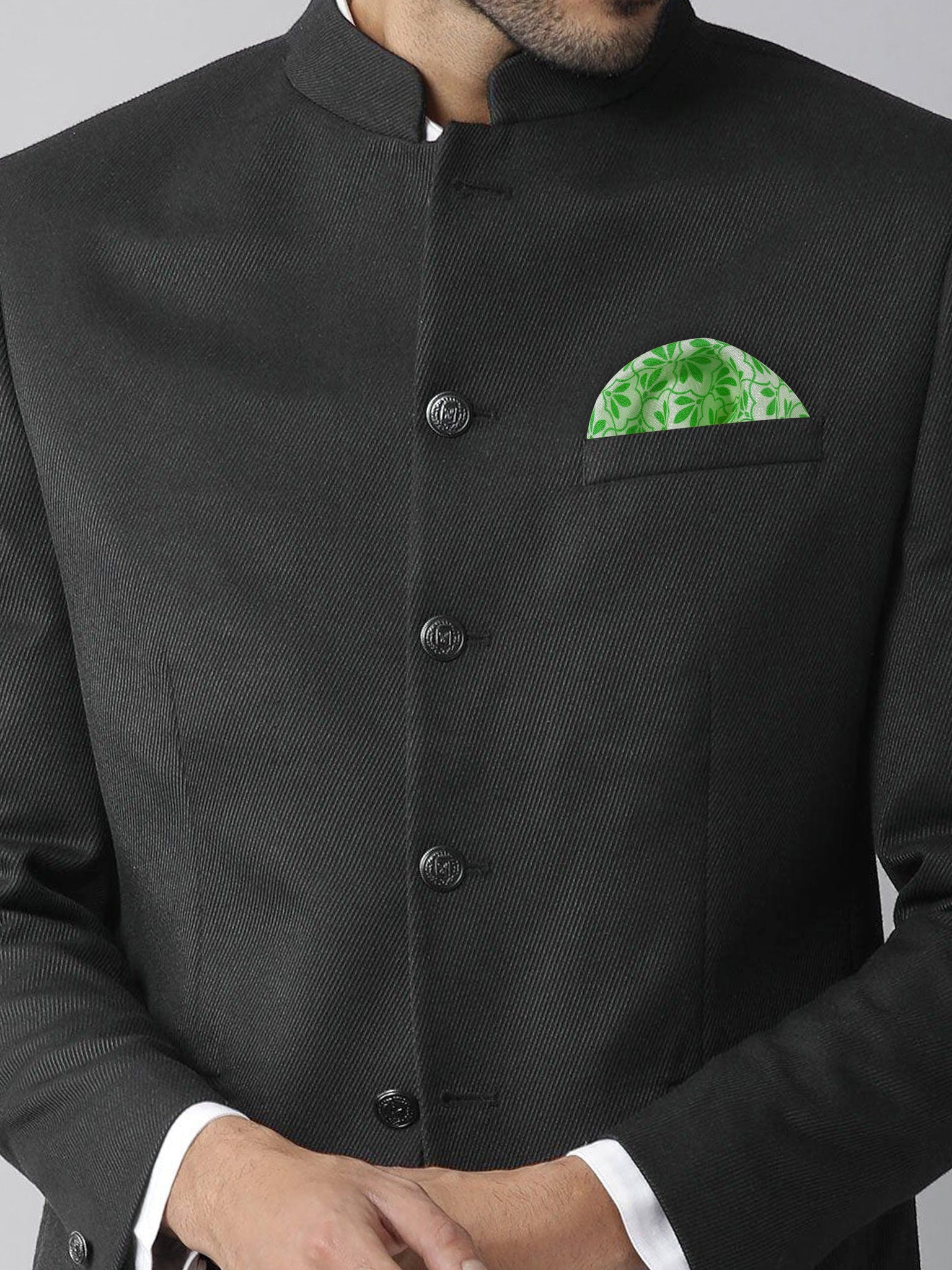 Jaali Good (Green) - Pocket Square