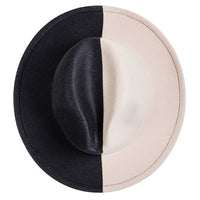 Chokore Chokore Half and Half Fedora Hat (Black & White)