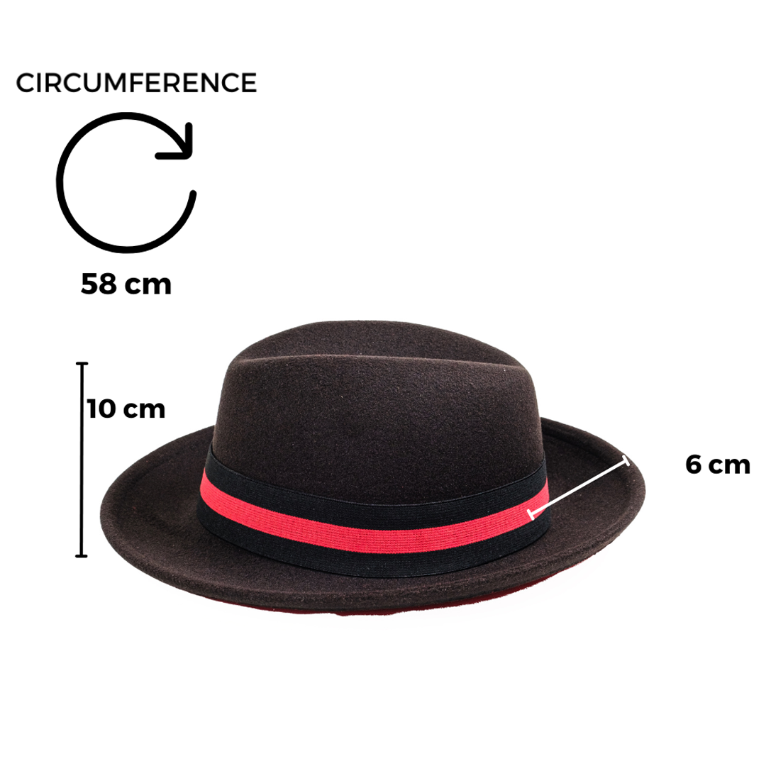 Chokore  Chokore Double-tone Fedora Hat (Black) 