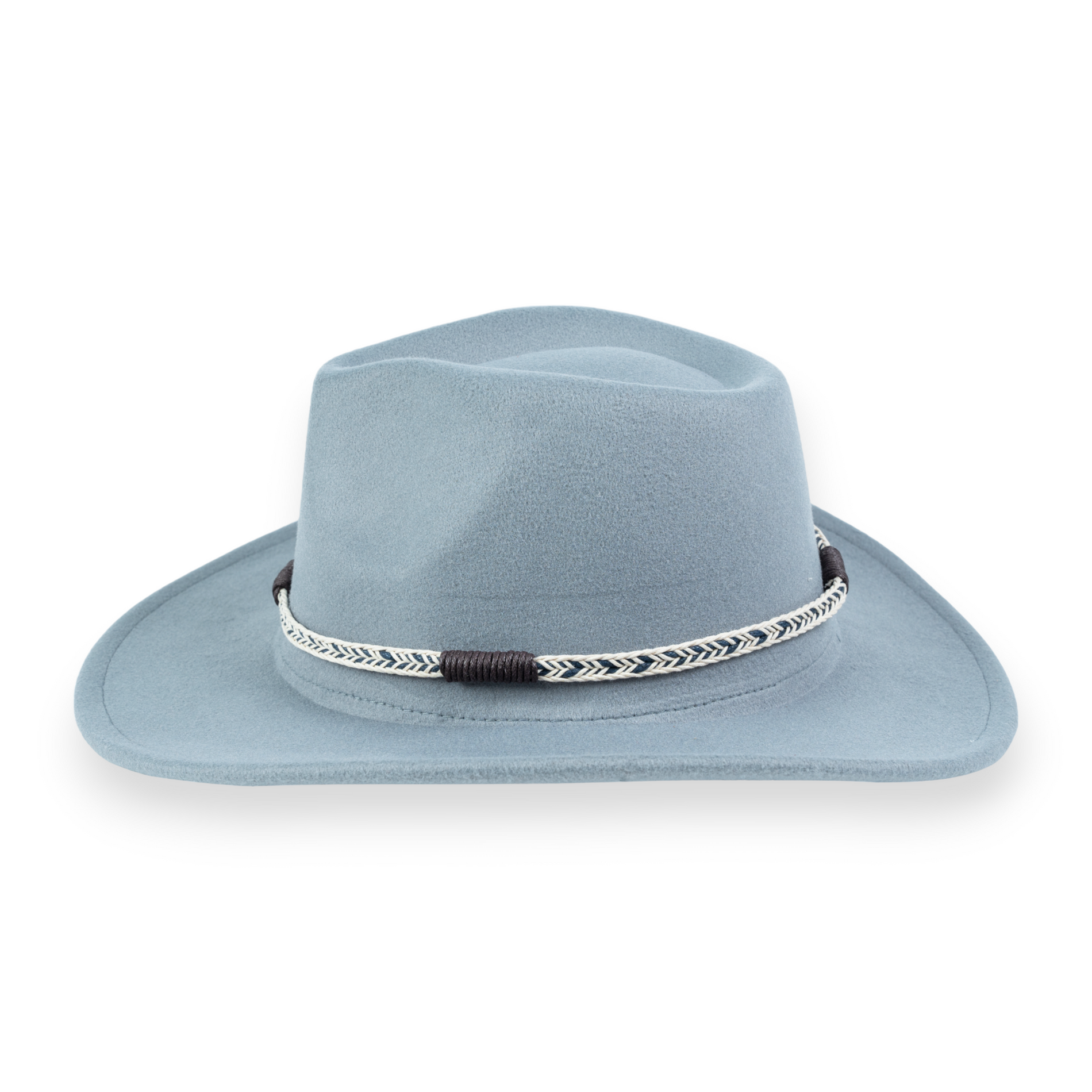 Chokore Chokore Cowboy Hat with Braided Thread Belt (Light Gray) Chokore Cowboy Hat with Braided Thread Belt (Light Gray) 