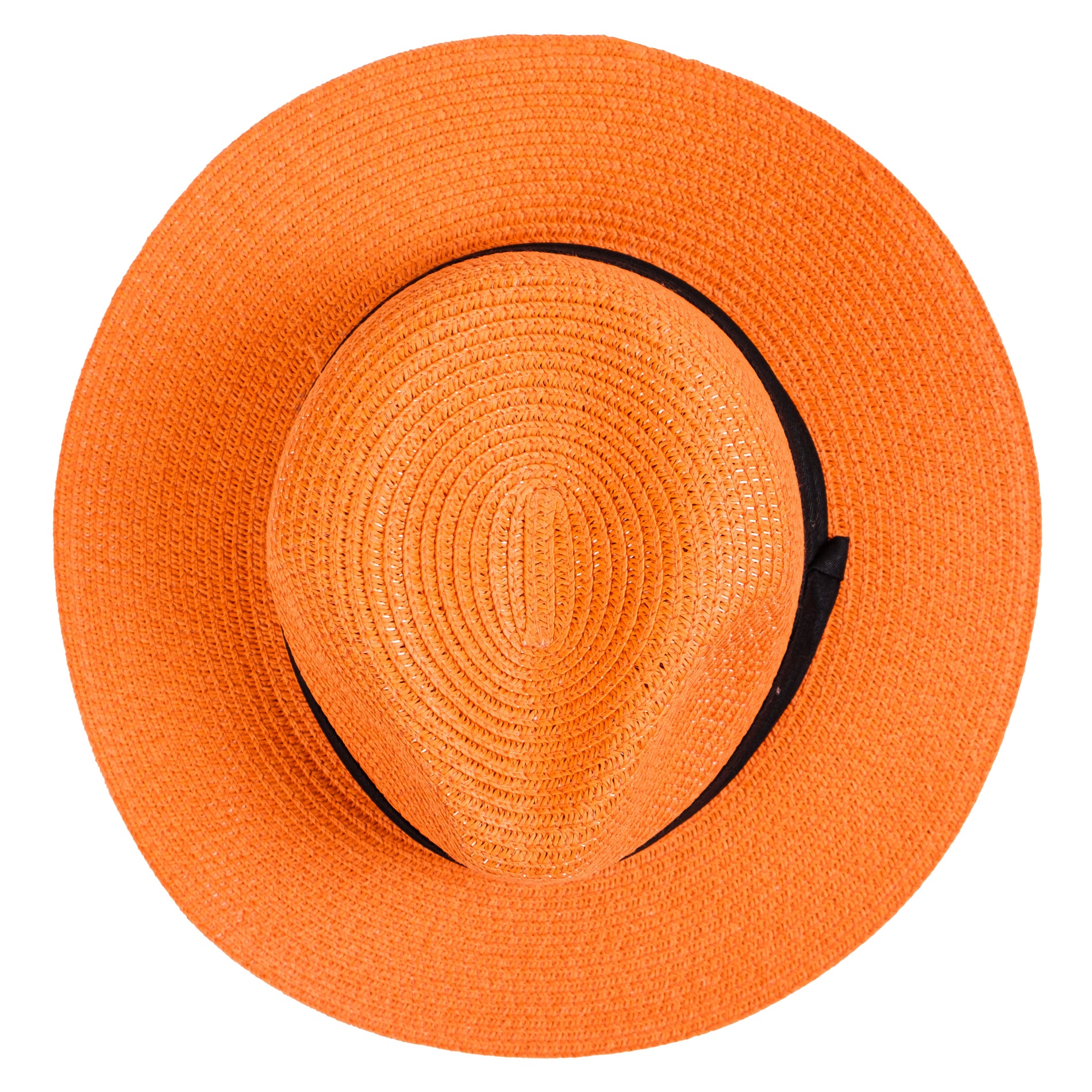 Chokore Chokore Straw Fedora Hat with Wide Brim (Orange) Chokore Straw Fedora Hat with Wide Brim (Orange) 