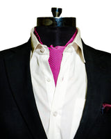 Chokore Chokore Striped Silk Cravat (Magenta)