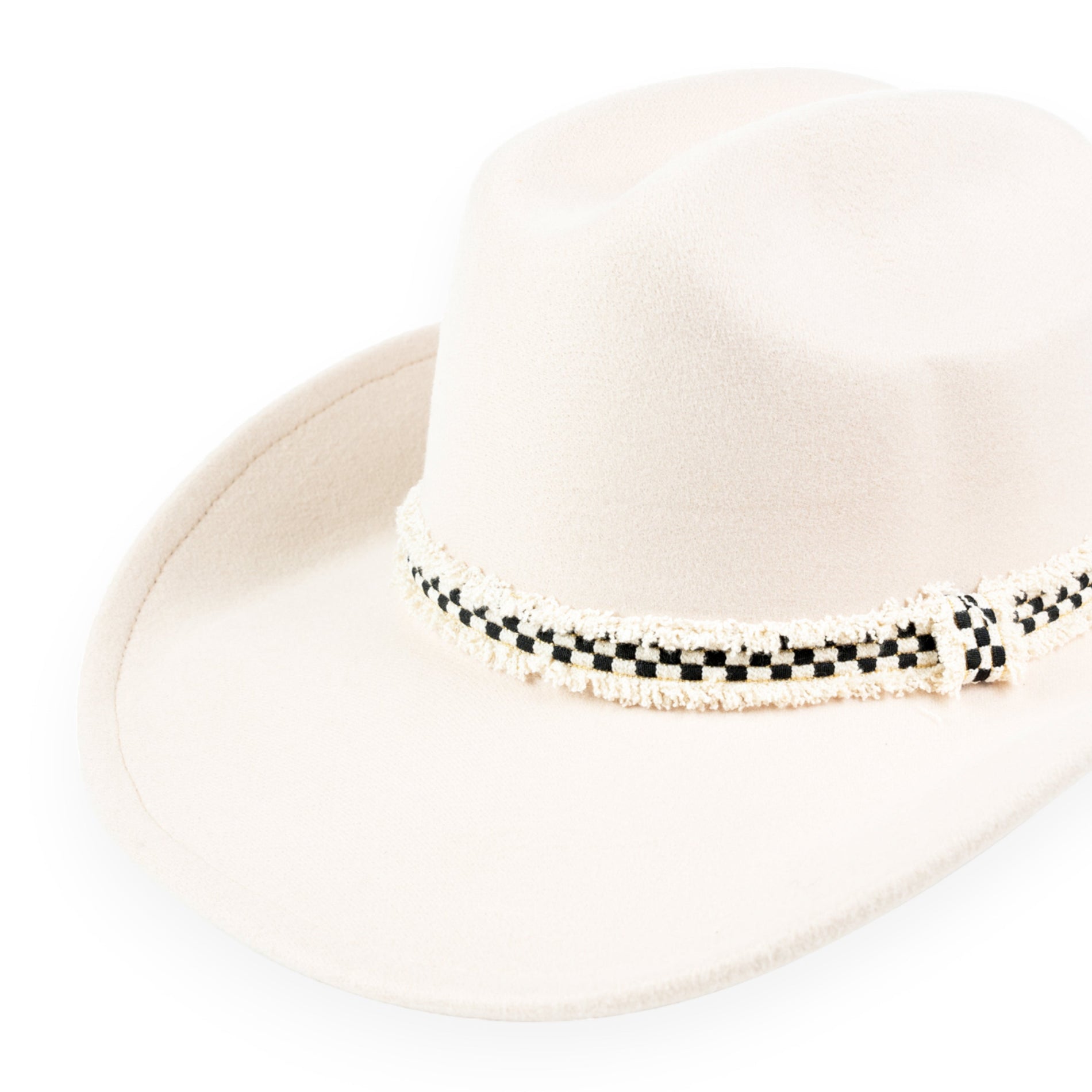 Chokore Chokore Rolled Brim Cowboy Hat with Ribbon (Beige) Chokore Rolled Brim Cowboy Hat with Ribbon (Beige) 