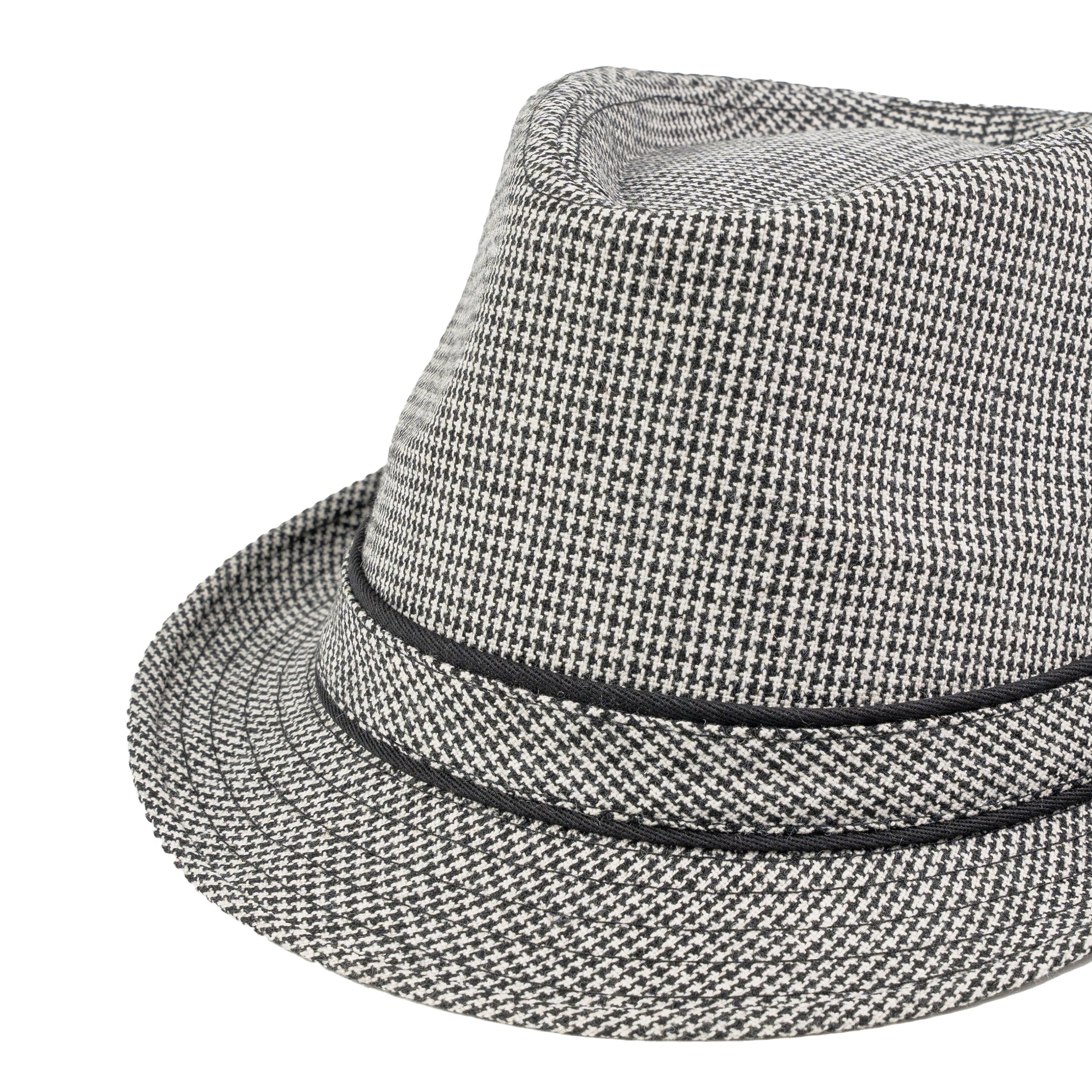 Chokore Chokore Classic Plaid Fedora Hat (Light Gray) Chokore Classic Plaid Fedora Hat (Light Gray) 