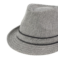 Chokore Chokore Classic Plaid Fedora Hat (Light Gray)