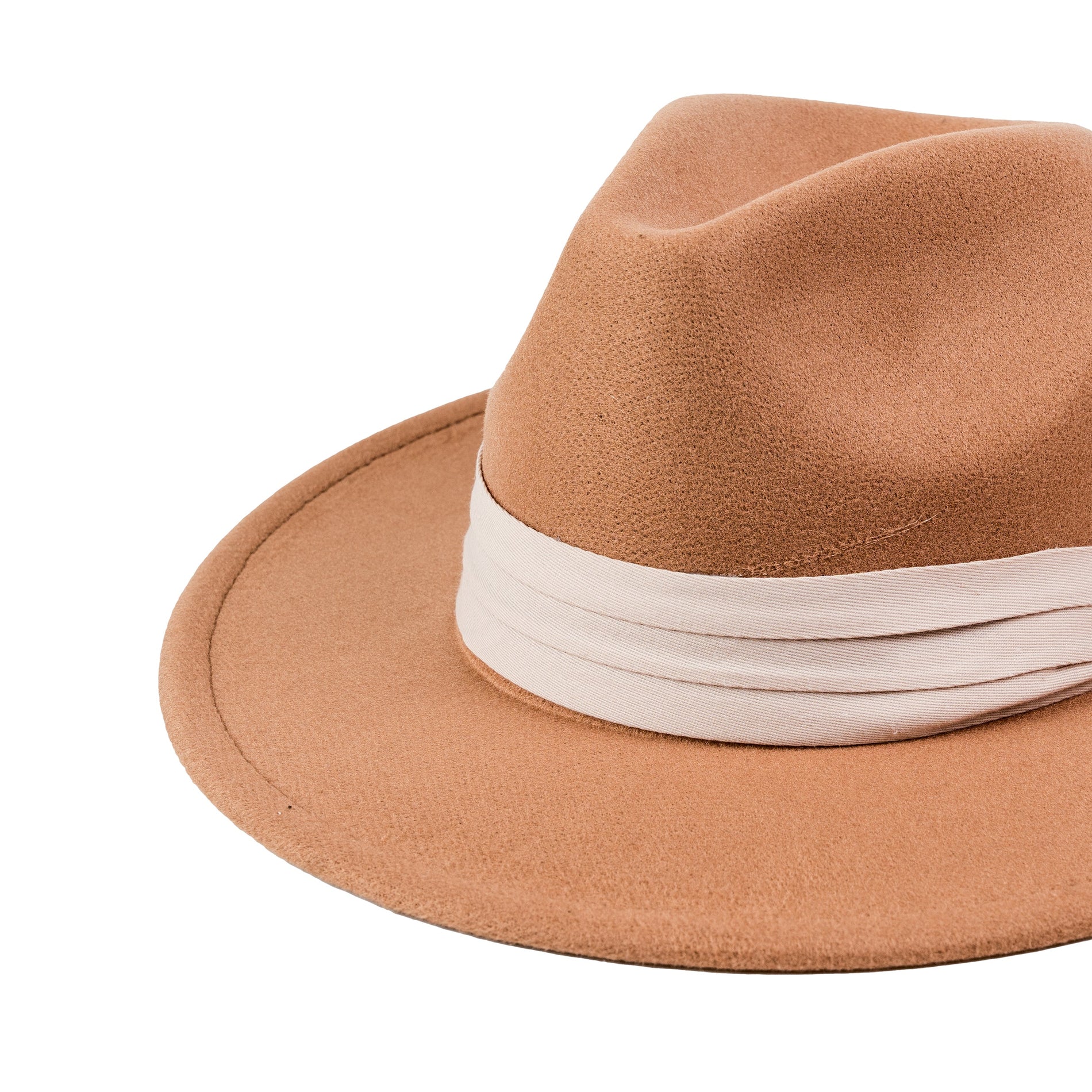 Chokore Chokore Fedora Hat with Ribbon (Camel) Chokore Fedora Hat with Ribbon (Camel) 