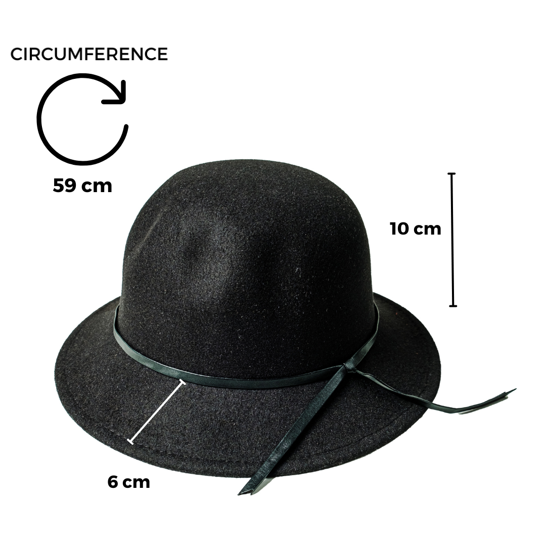 Chokore Trendy Cloche Hat (Black)