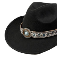 Chokore Chokore Ethnic Tibetan Cowboy Hat (Black)