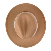 Chokore Chokore Fedora Hat with Ribbon (Camel)