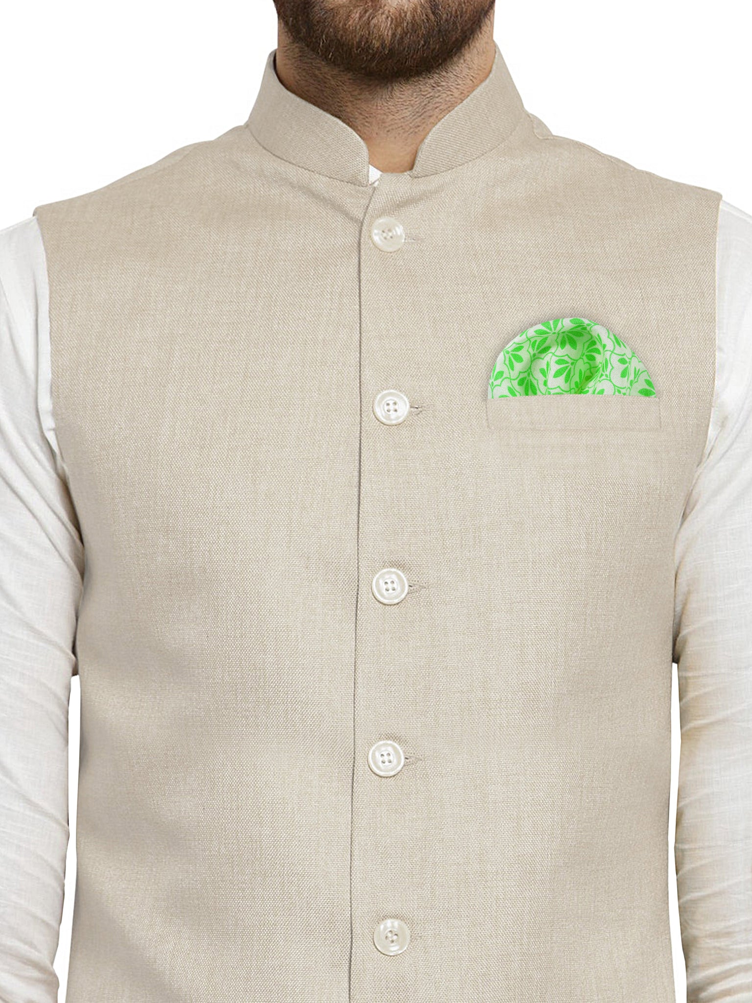 Jaali Good (Green) - Pocket Square