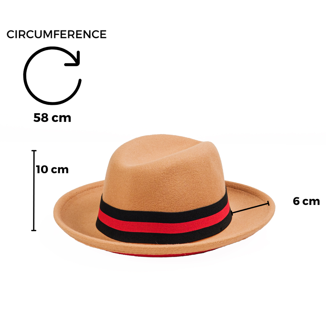 Chokore  Chokore Double-tone Fedora Hat (Camel) 