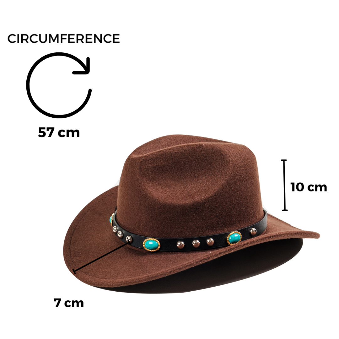 Chokore Chokore Cowboy Hat with Rhinestone Belt (Chocolate Brown) Chokore Cowboy Hat with Rhinestone Belt (Chocolate Brown) 