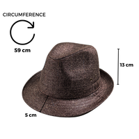 Chokore Chokore Gentleman Fedora Hat (Gray)