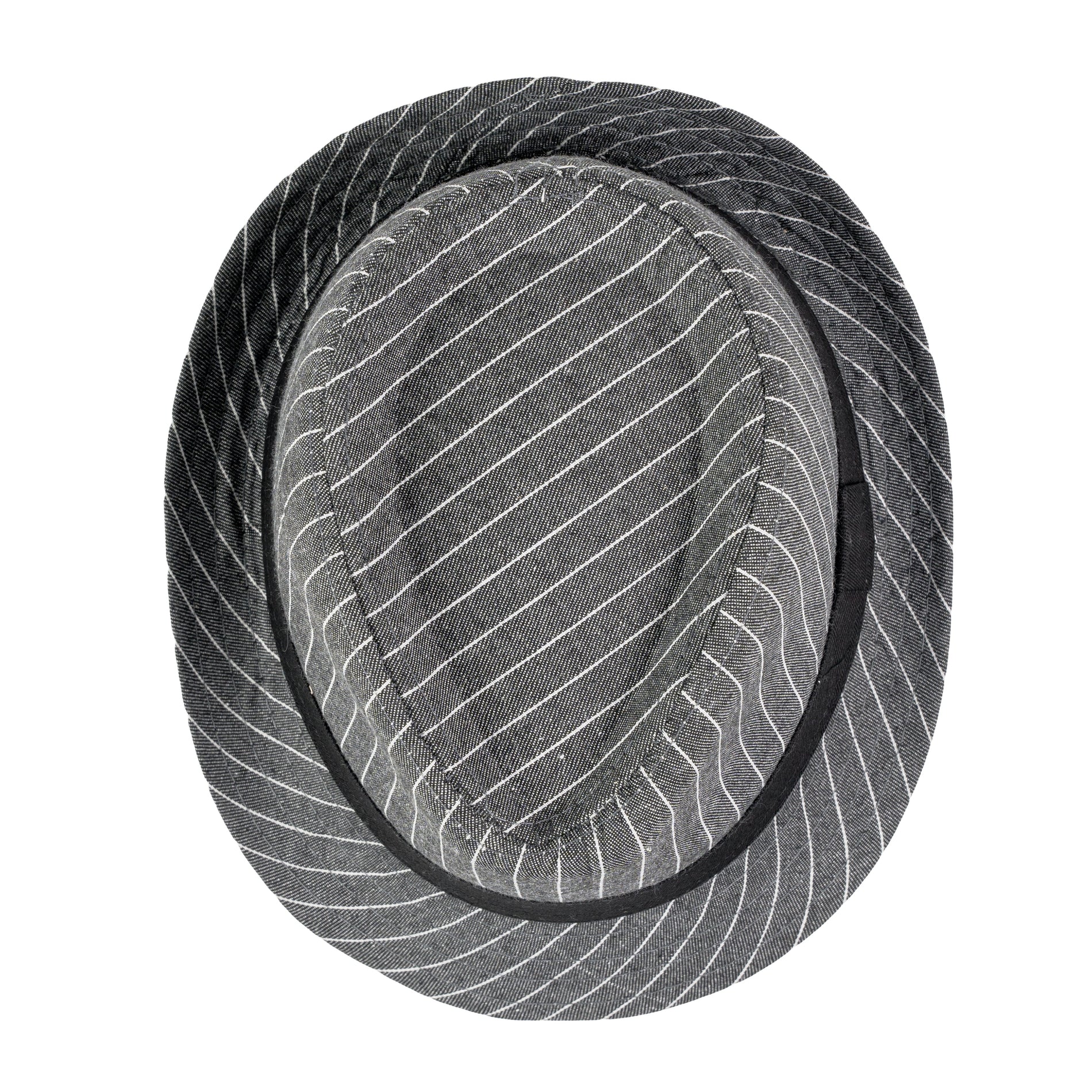 Chokore Chokore Classic Striped Fedora Hat (Dark Gray) Chokore Classic Striped Fedora Hat (Dark Gray) 