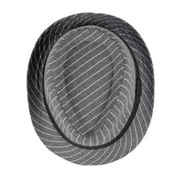 Chokore Chokore Classic Striped Fedora Hat (Dark Gray)