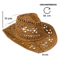 Chokore Chokore Handcrafted Straw Cowboy Hat (Khaki)