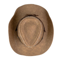 Chokore Chokore PU Leather Cowboy Hat with Ox Head (Camel)