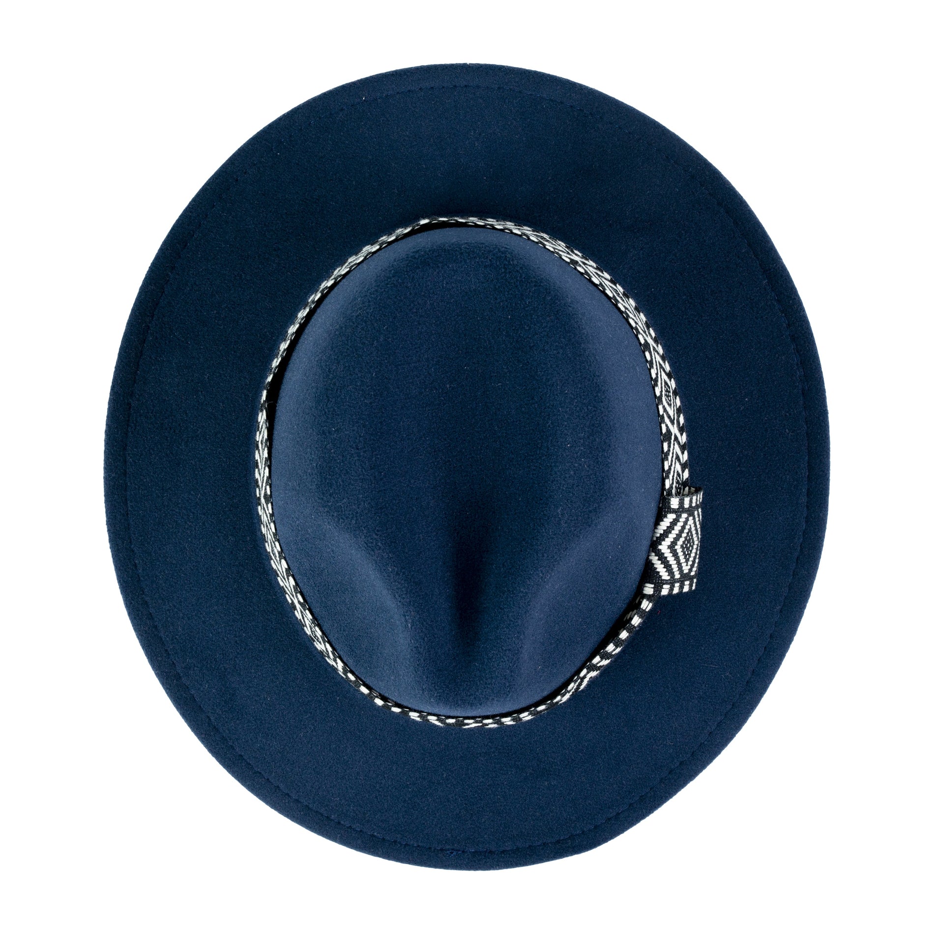 Chokore Chokore Fedora Hat with Zig-Zag Belt (Navy Blue) Chokore Fedora Hat with Zig-Zag Belt (Navy Blue) 