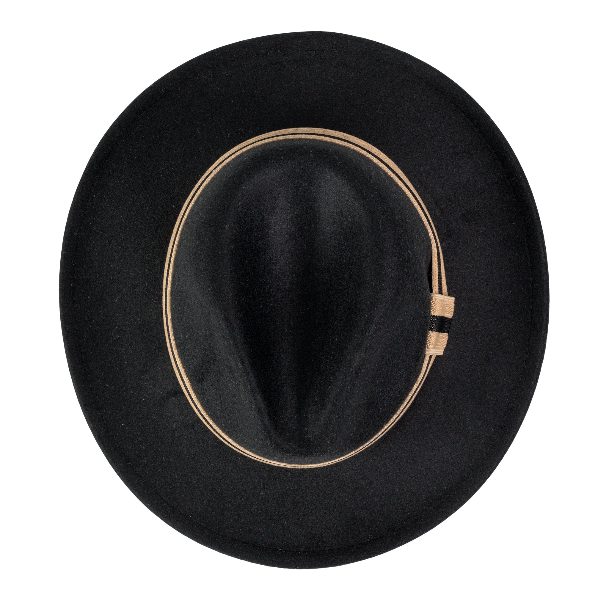 Chokore Pinched Crown Fedora Hat with Elastic Band (Black)