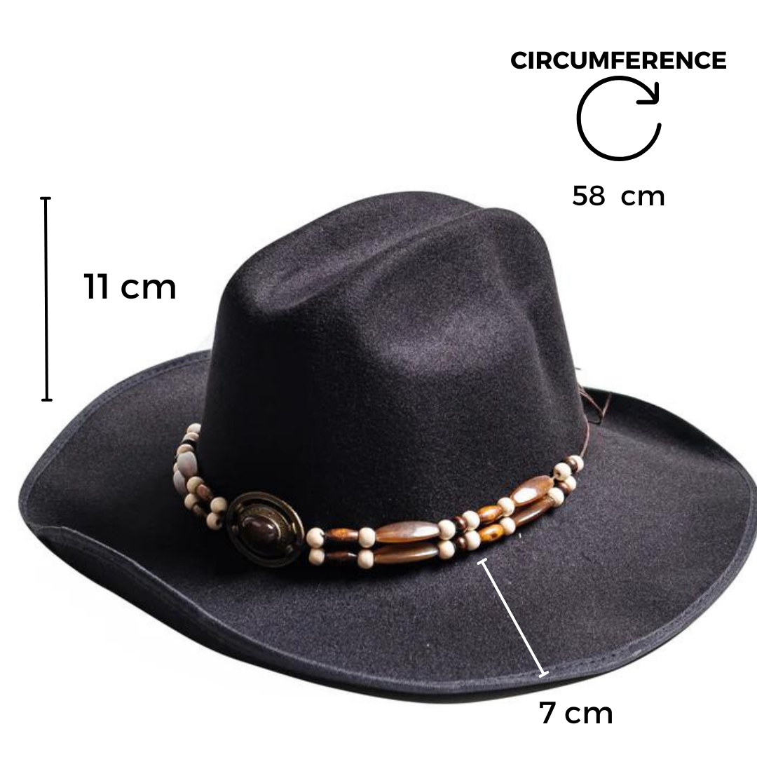 Chokore  Chokore Tibetan Cowboy Hat (Black) 