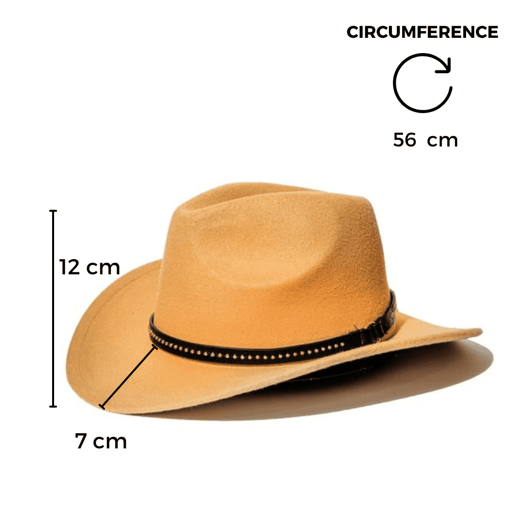 Chokore  Chokore Cowboy Hat with Belt Band (Beige) 