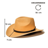 Chokore Chokore Cowboy Hat with Belt Band (Beige)