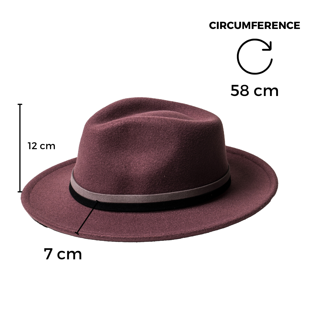 Chokore  Chokore Vintage Fedora Hat (Purple) 