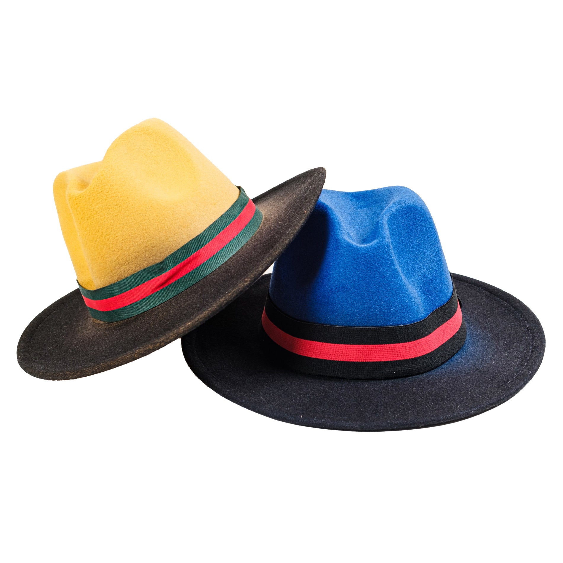 Chokore Chokore Double-tone Ombre Fedora Hat (Yellow & Black) Chokore Double-tone Ombre Fedora Hat (Yellow & Black) 