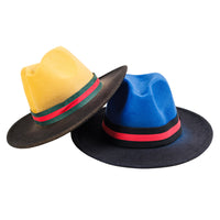 Chokore Chokore Double-tone Ombre Fedora Hat (Yellow & Black)