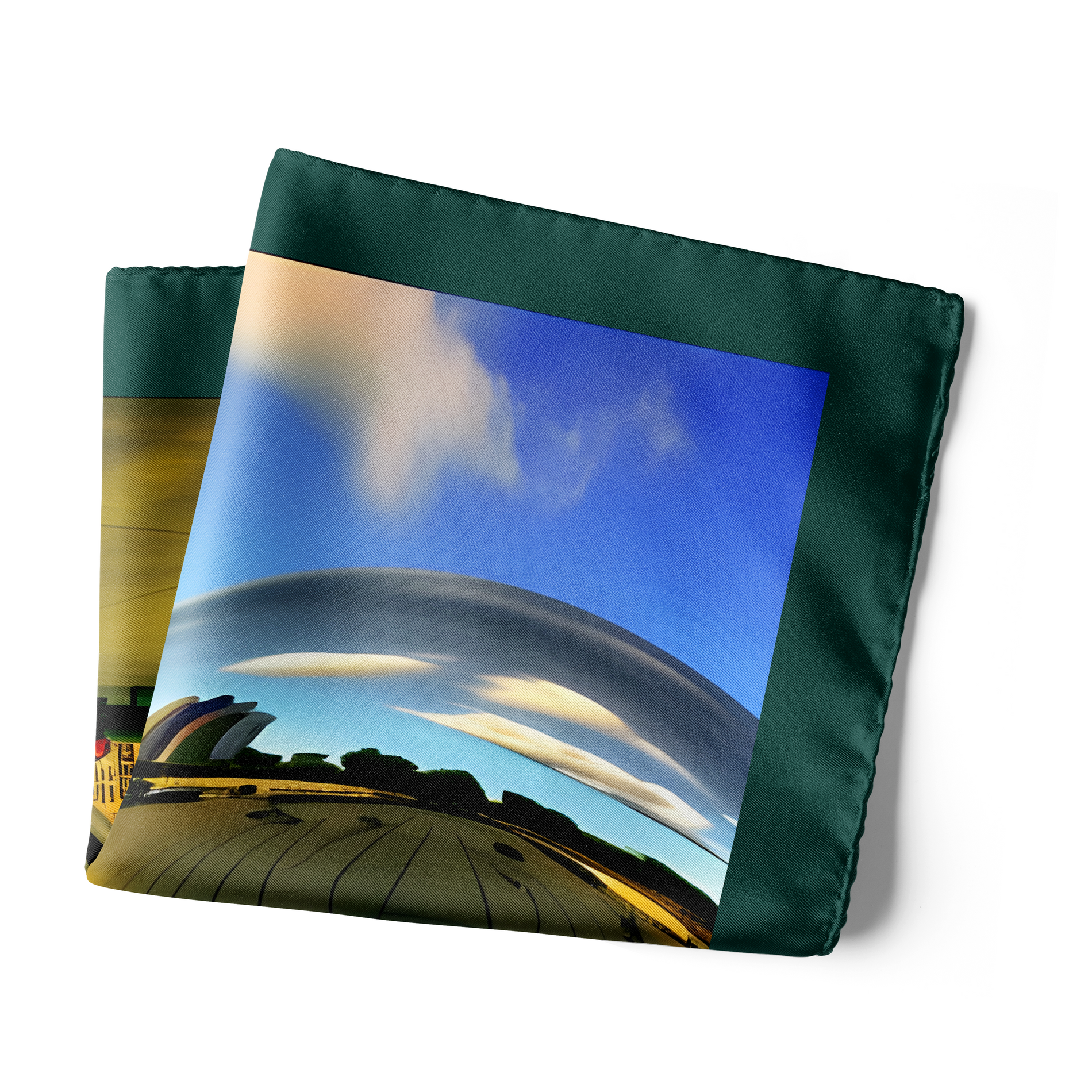 Chokore  Chicago Cloud Gate Pocket Square - Chokore Arte 