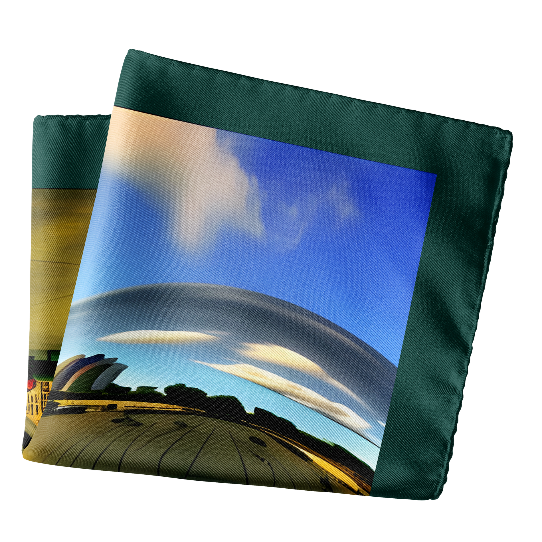 Chokore Chicago Cloud Gate Pocket Square - Chokore Arte Chicago Cloud Gate Pocket Square - Chokore Arte 