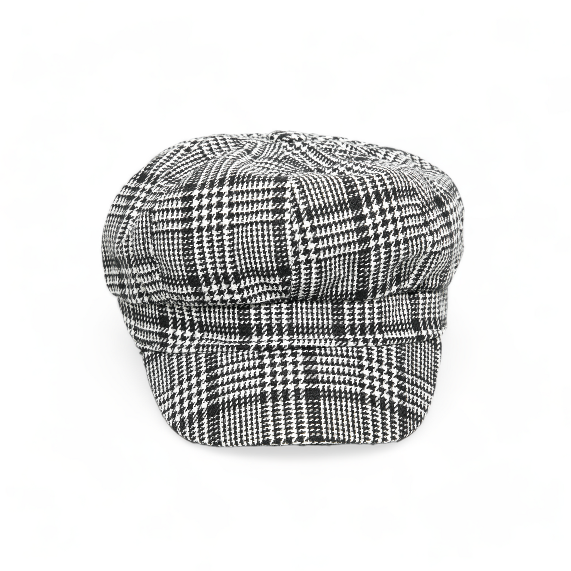 Chokore  Chokore Vintage Houndstooth Newsboy Cap (Black) 