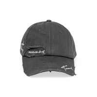 Chokore Chokore Ripped Denim Baseball Cap (Dark Gray)