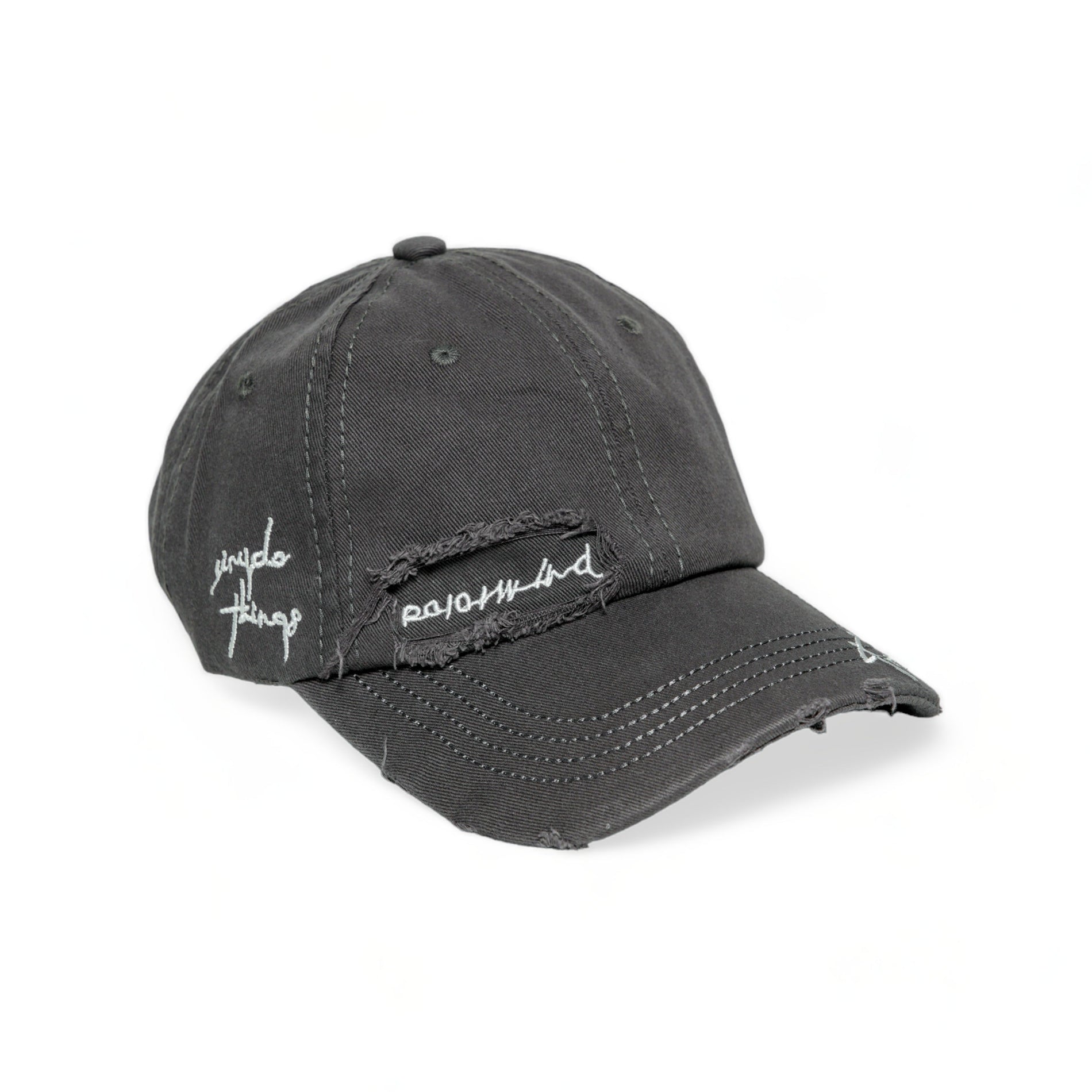 Chokore Chokore Ripped Denim Baseball Cap (Dark Gray) Chokore Ripped Denim Baseball Cap (Dark Gray) 