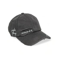 Chokore Chokore Ripped Denim Baseball Cap (Dark Gray)