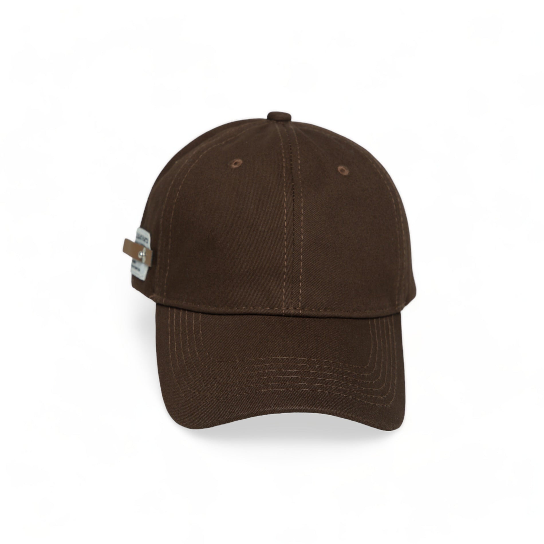 Chokore  Chokore Curved Brim Leather Label Baseball Cap (Light Brown) 