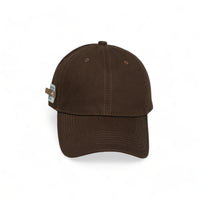 Chokore Chokore Curved Brim Leather Label Baseball Cap (Light Brown)