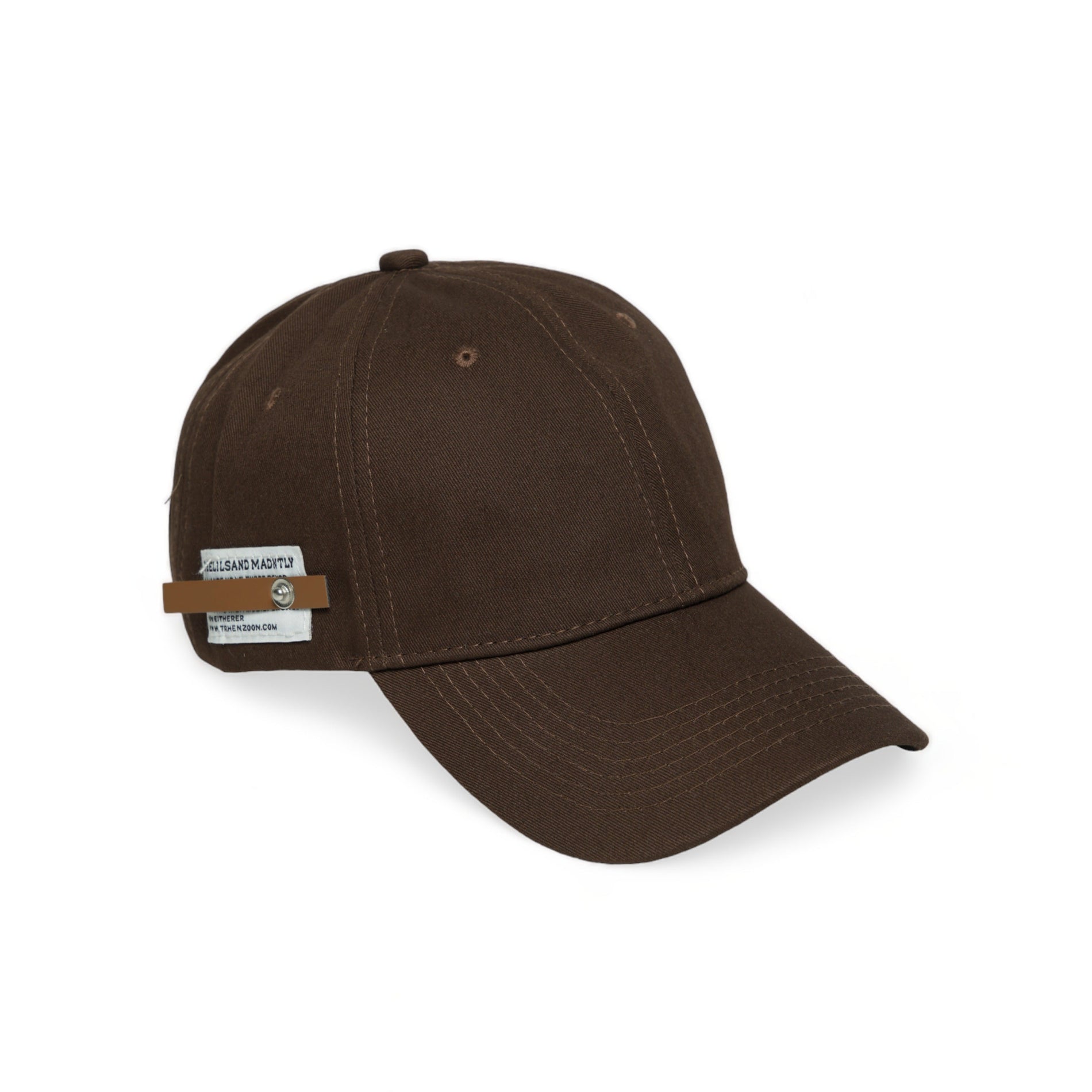 Chokore Chokore Curved Brim Leather Label Baseball Cap (Light Brown) Chokore Curved Brim Leather Label Baseball Cap (Light Brown) 