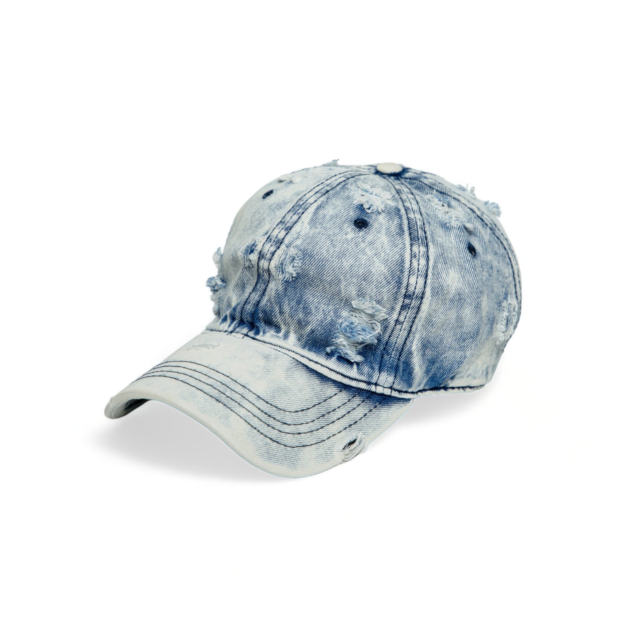 Chokore Distressed Denim Cap (Light Blue)